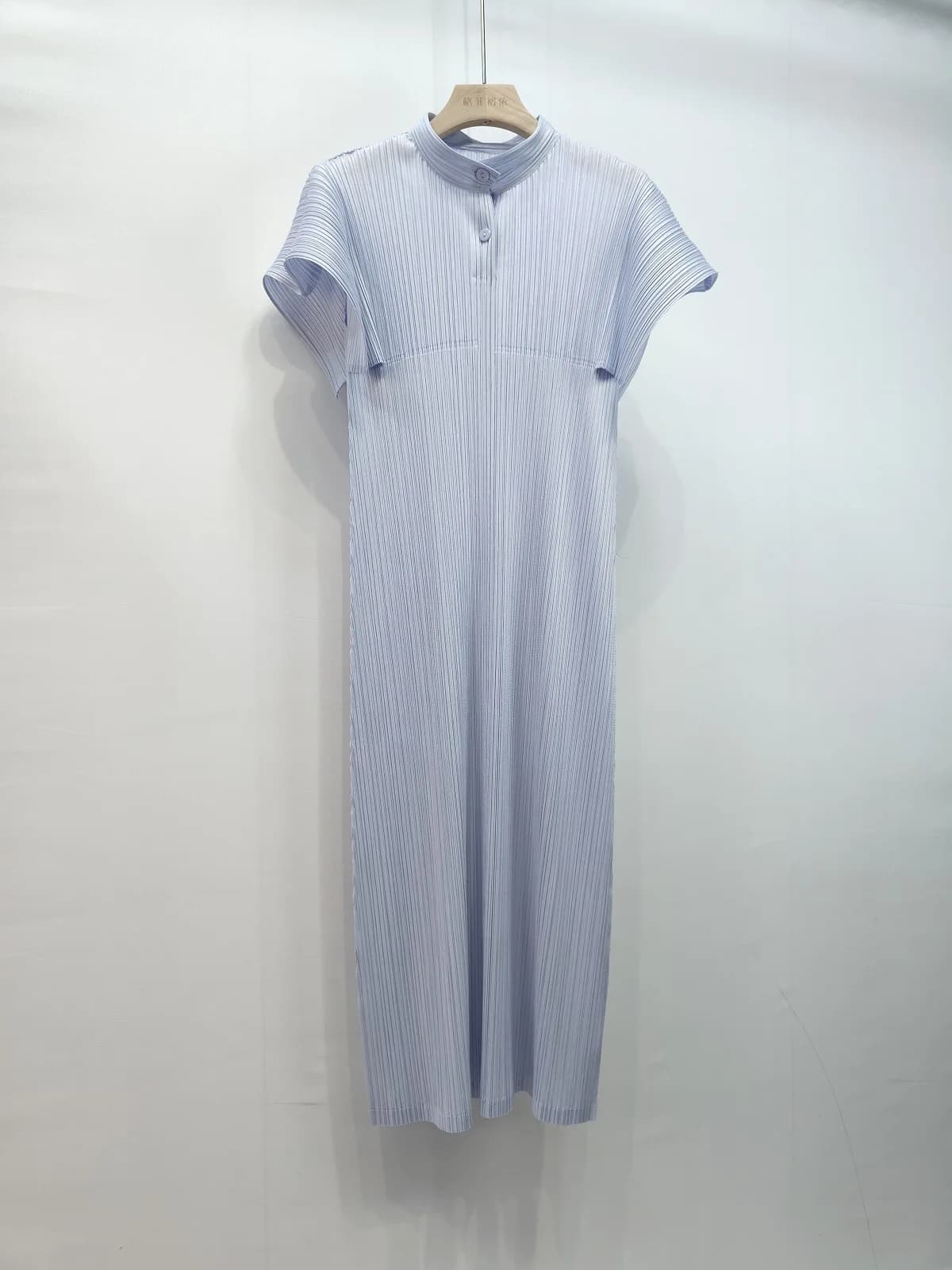 Miyake – robe plissée à col mi-haut, nouveau Design à col à la mode, tempérament, jupe trapèze fine,