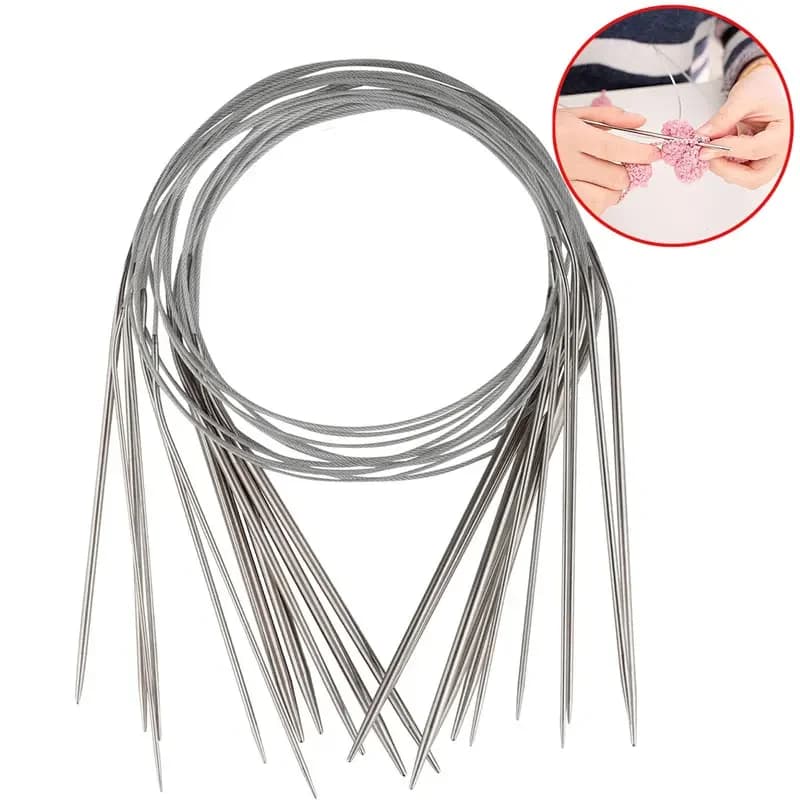Aiguilles à tricoter circulaires 1.6-4.8mm, avec boucle magique, aiguilles à tricoter flexibles à Do