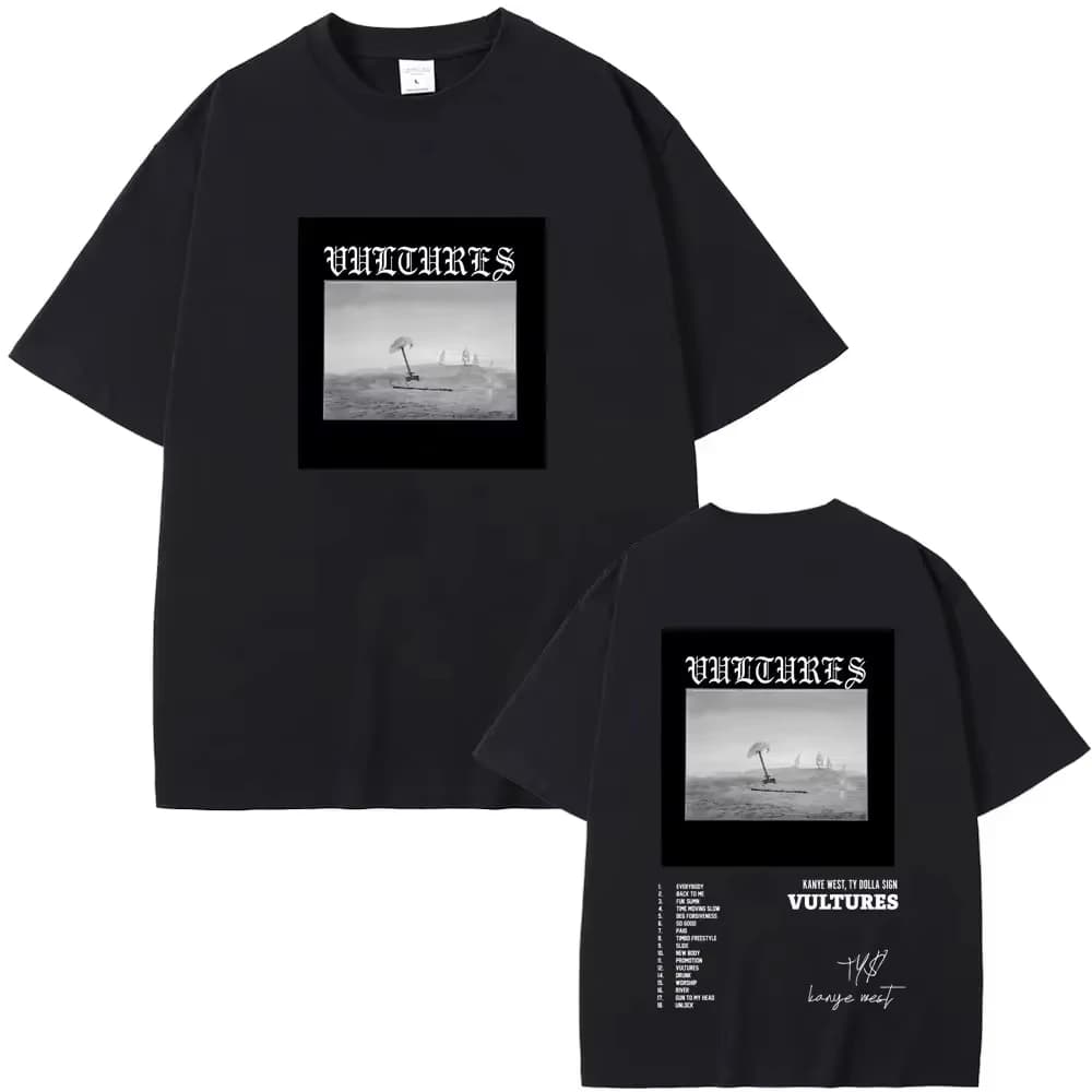 T-shirt unisexe Kanye West 2026, nouvel album imprimé, style hip-hop ample, mode neutre pour femmes 