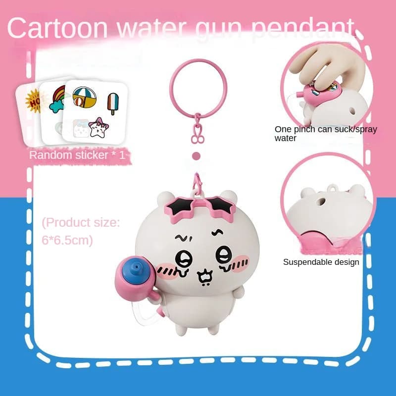 Pistolet à eau Chiikawa, pendentif Usagi mignon, jouet amusant, décoration de bureau suspendue, pour