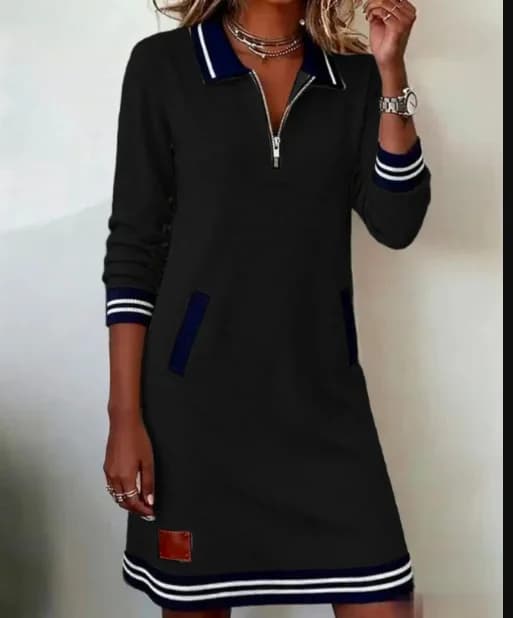 Robe Sweatshirt à Manches Longues 2026 Nouvelle Collection Femme Printemps-Automne Décontractée avec