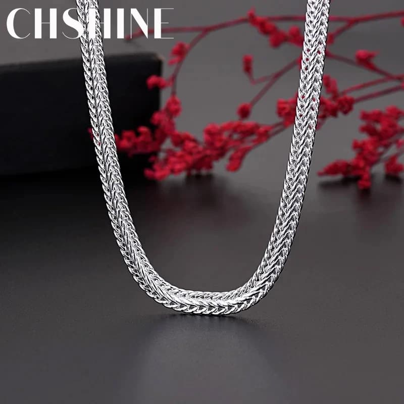 Collier en argent regardé 925 pour hommes et femmes, chaîne de salle noble, créateur de bijoux, cade