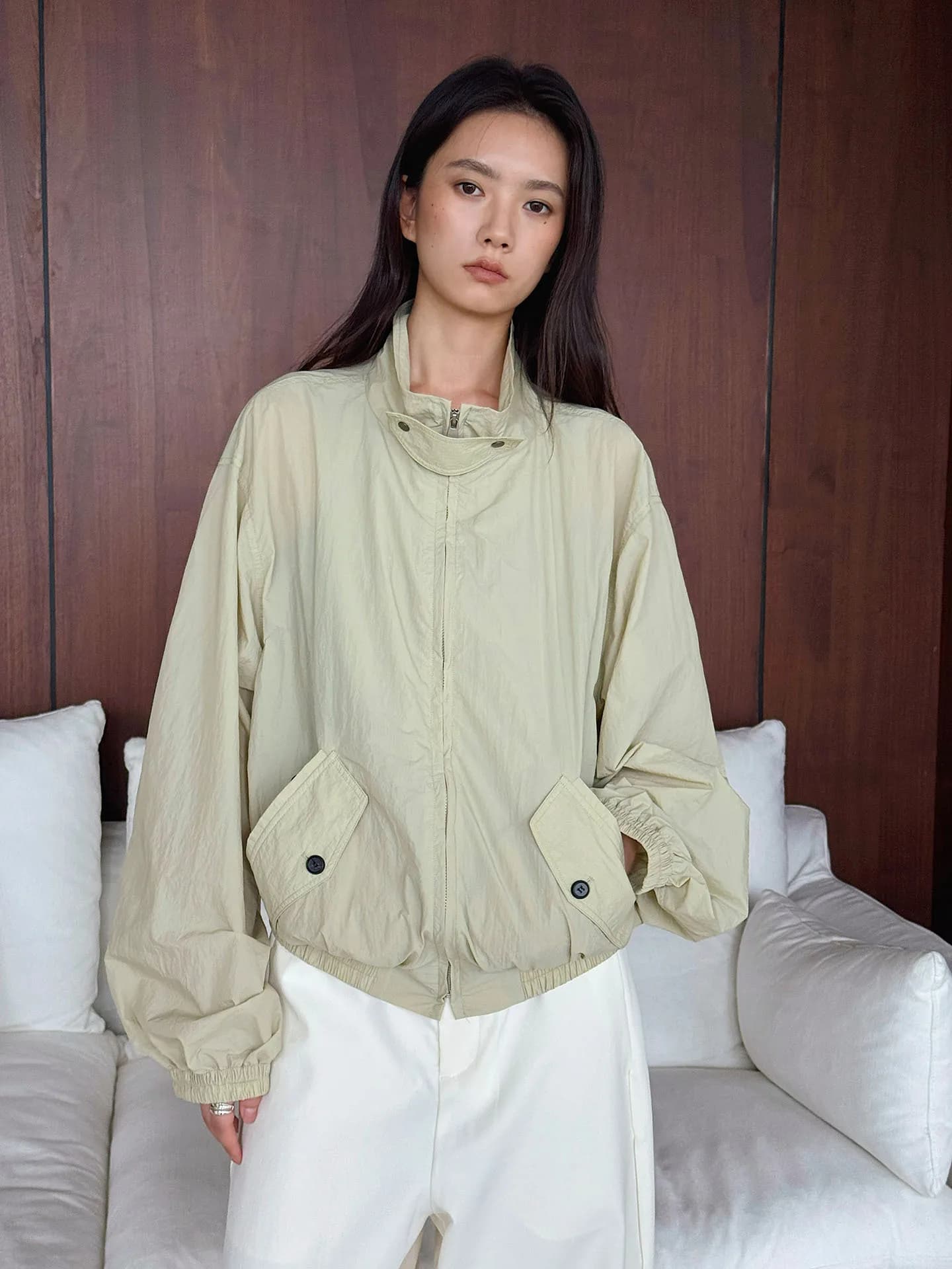 Nouvelle veste d'été pour femme, style parisien, col montant, manches longues, protection solaire