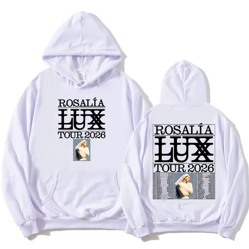 Rosalia Rosalia LUX Tour 2026 sweats à capuche mode à manches longues lâche hiver sweats polaire à c