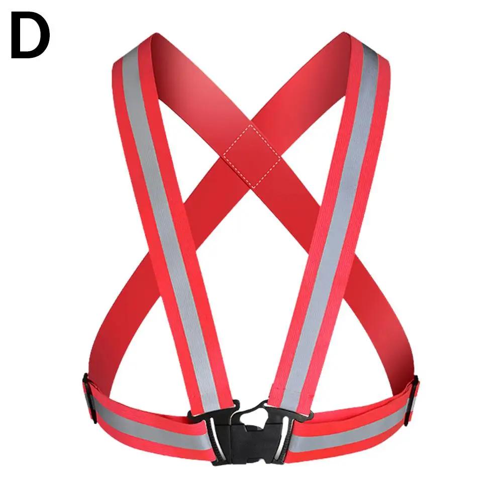 Gilet de sécurité haute visibilité réfléchissant pour moto, cyclisme, course nocturne et travail – V