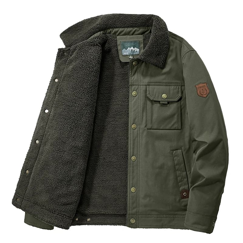 Hommes 2025 hiver nouvelle polaire épais chaud veste hommes mode décontracté coupe-vent manteau homm