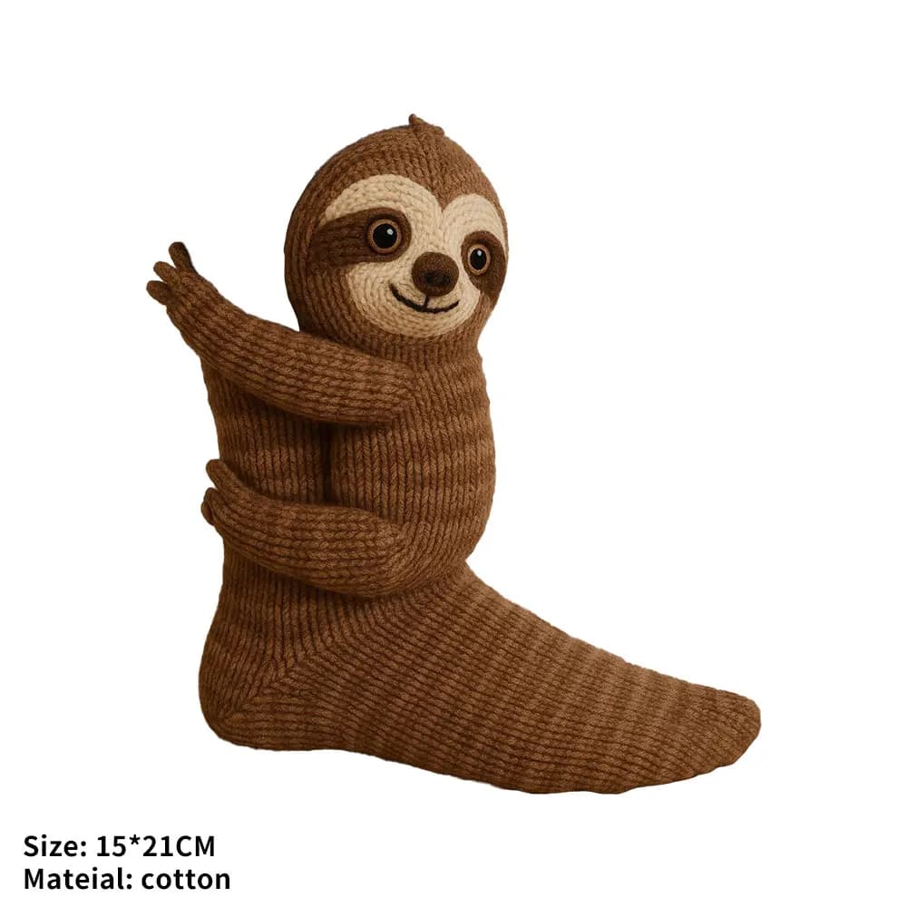 D tricot chaussettes animaux hiver chaud Double chaud chaussettes drôles crocheté à la main respiran