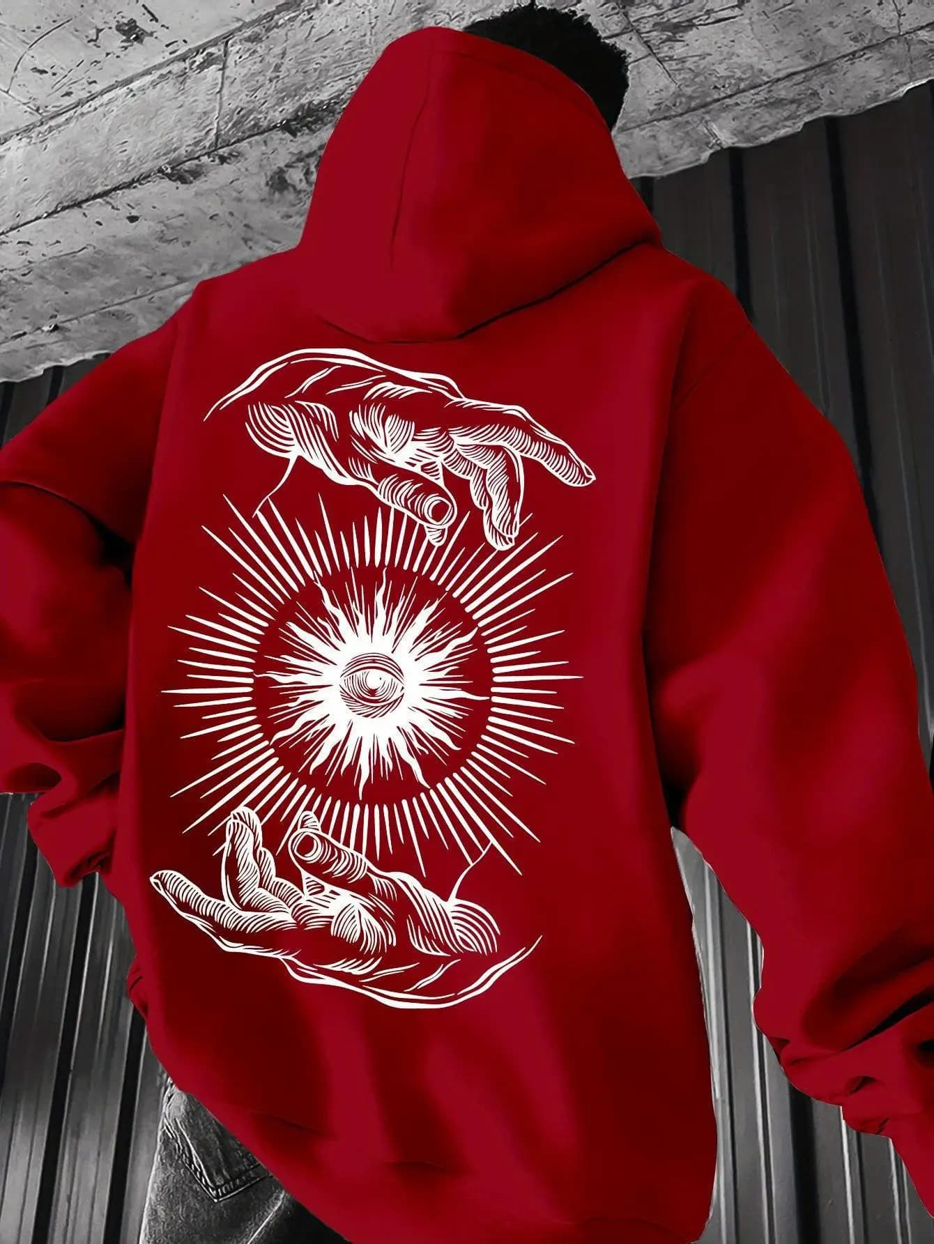 Sweat-shirt à capuche personnalisé à thème sombre pour hommes, streetwear tendance, style hip-hop, h