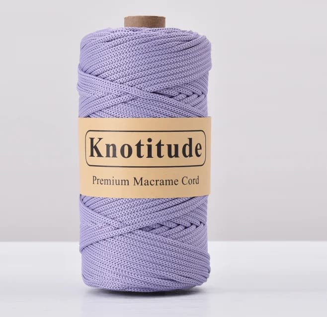 KNOTITUDE Fil à tricoter polyester 4 mm cordon macramé 300g