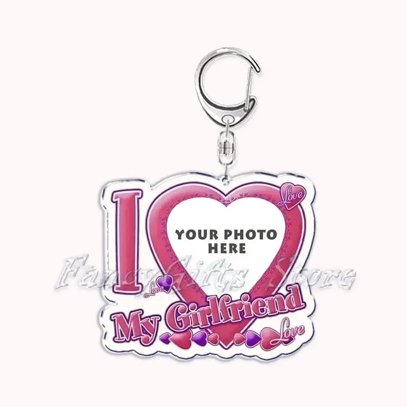 Porte-clés personnalisé I Love My Boyfriend, porte-clés DIY, JOPhoto Wife Mommy AssessKing Queen, ca