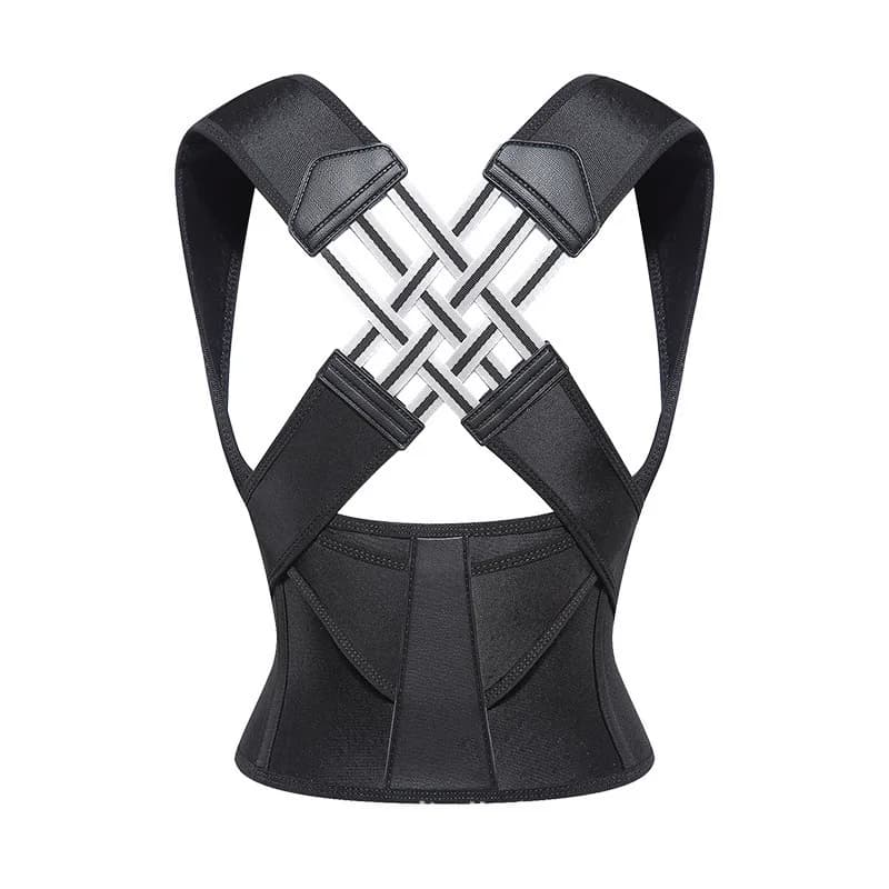 Correcteur de posture pour hommes et femmes, soutien dorsal réglable avec sangles croisées, soutien 