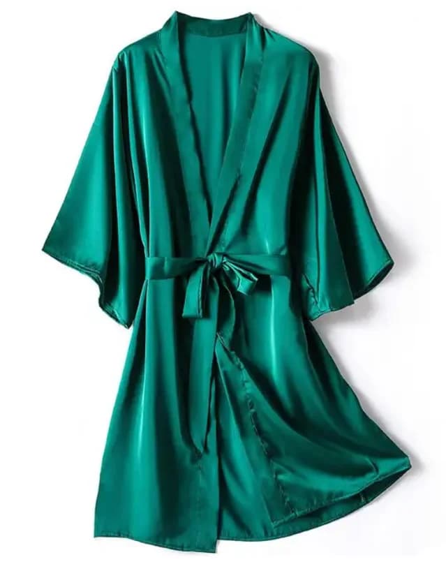 Kimono peignoir Robe femme Robe ensemble Satin vêtements de nuit décontracté chemise de nuit mariée 