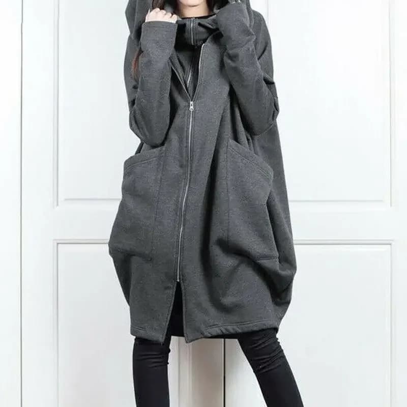Sweat à capuche zippé pour femme, sweats à capuche baggy, fermeture éclair complète, mode Harajuku, 