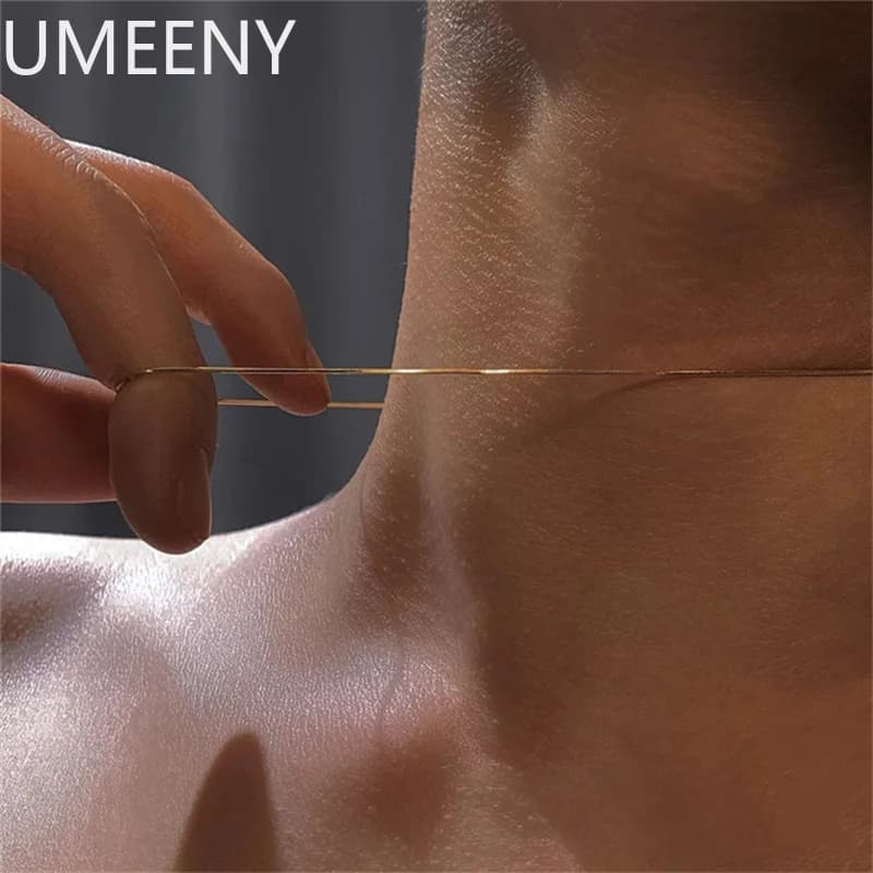 Collier chaîne serpent en argent Sterling 925, 16-30 pouces, couleur or, pour femmes, chaîne de clav