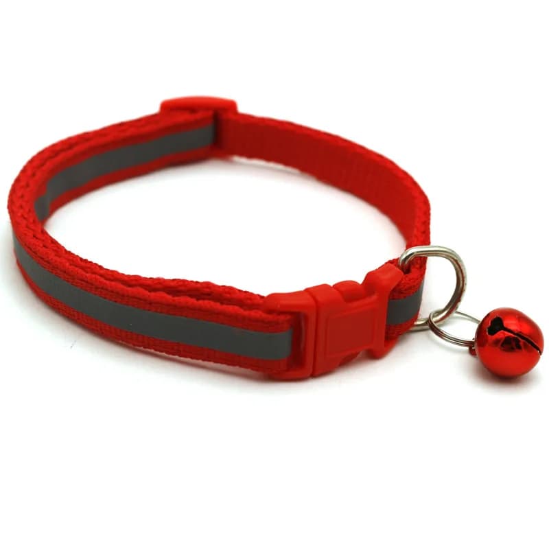 Collier réfléchissant pour chat, anneau de cou, cloche, fournitures pour animaux de compagnie, élast