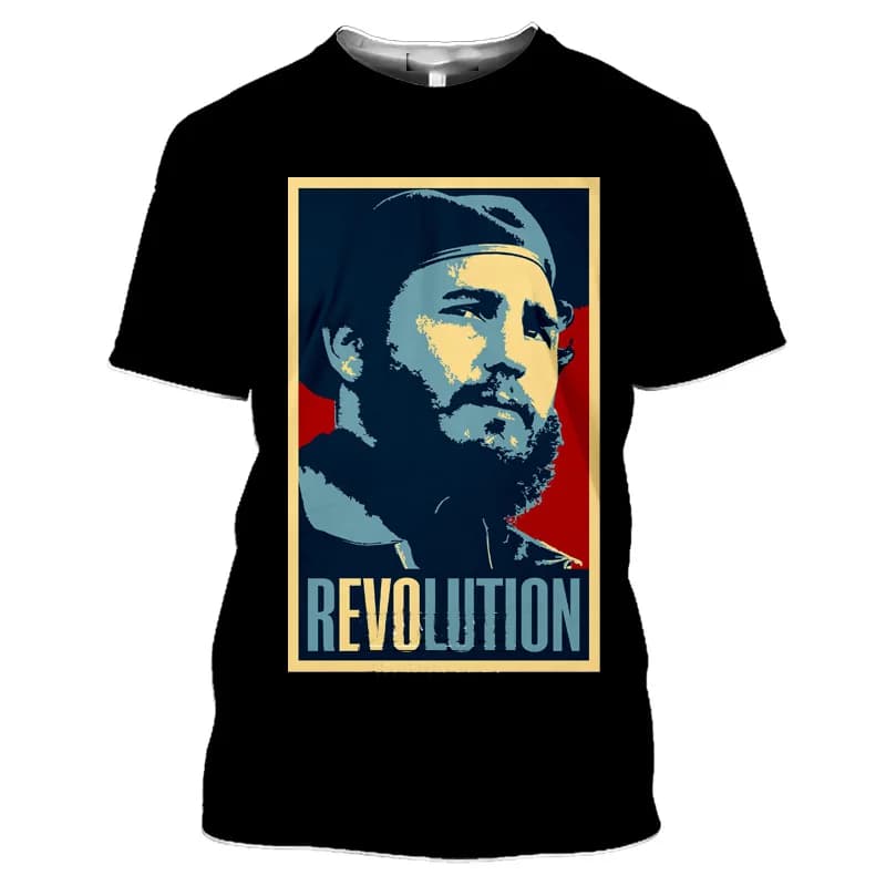 T-shirt à manches courtes imprimé 3D pour hommes, Économie unisexes, Streetwear à la mode, Cuba Che 