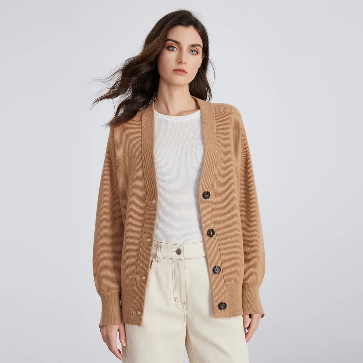 BC735-Pull 100% Laine, Gilet de Luxe, Vêtement d'Hiver Décontracté