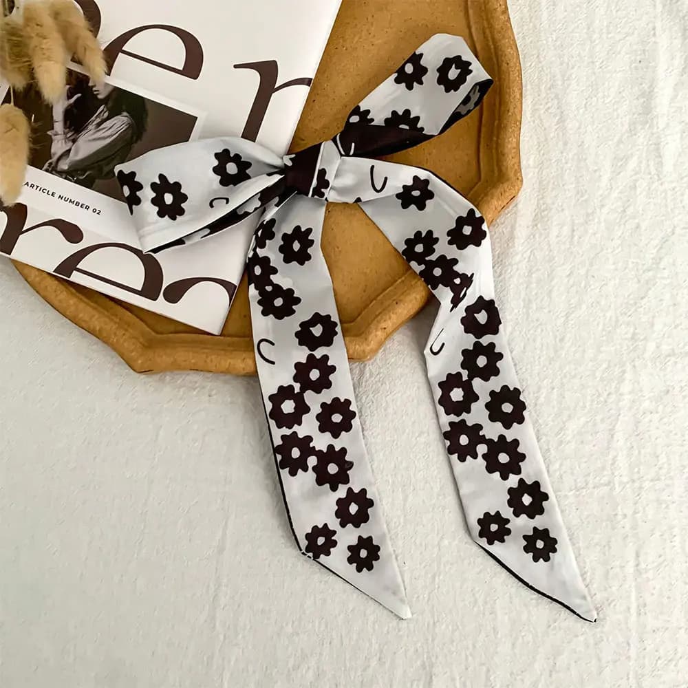 Écharpes fines pour femmes à pois, longues bandes, chokers, petits châles, bandanas, foulards étroit
