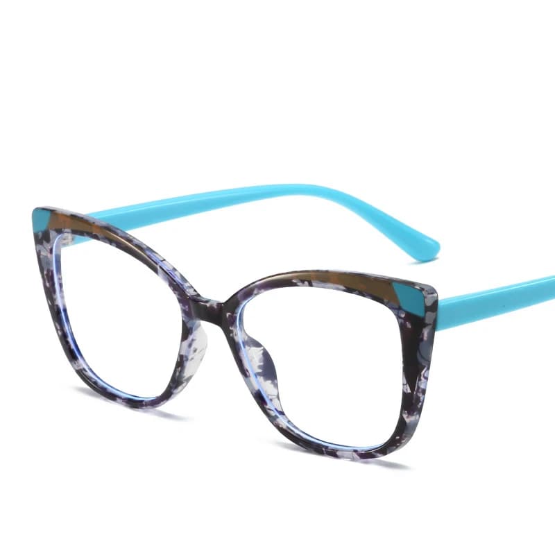 Lunettes œil de chat Anti-lumière bleue, grande taille, mode Tr90, optique transparente, montures de