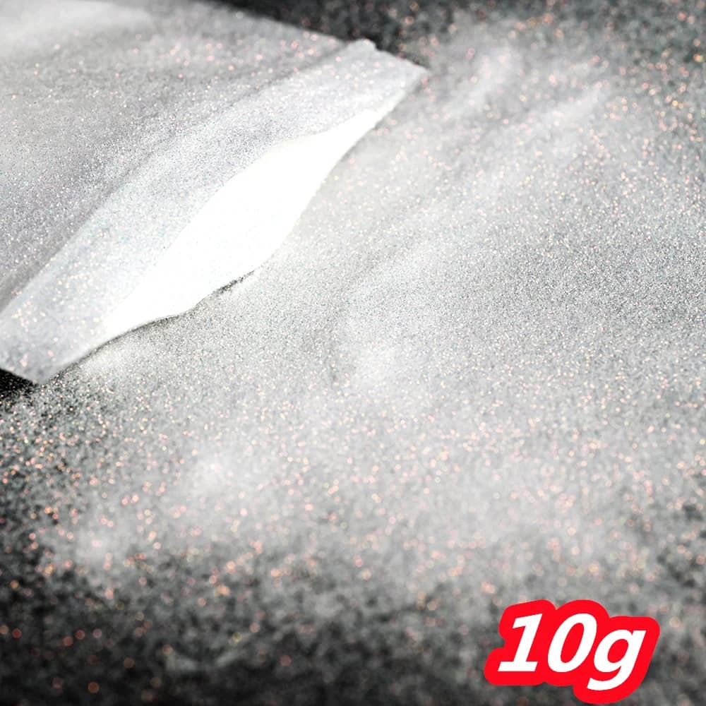 10g noël noir blanc bonbons pull effet ongles paillettes 0.1mm Nail Art sucre poudre brillant hologr