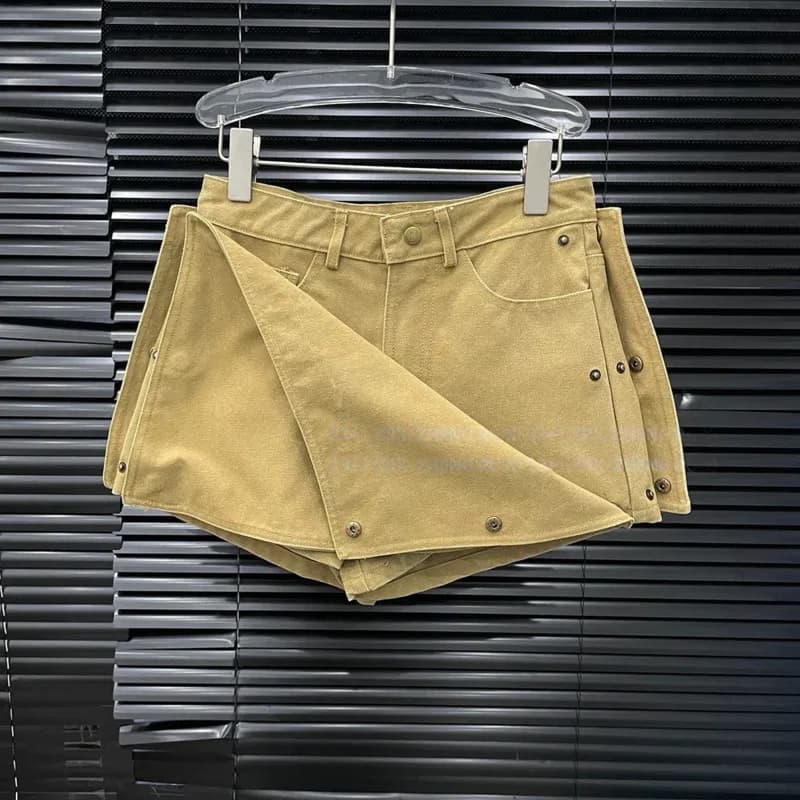 KUCLUT – veste cargo à col détachable pour femmes, design robuste, style urbain polyvalent, jupe cou