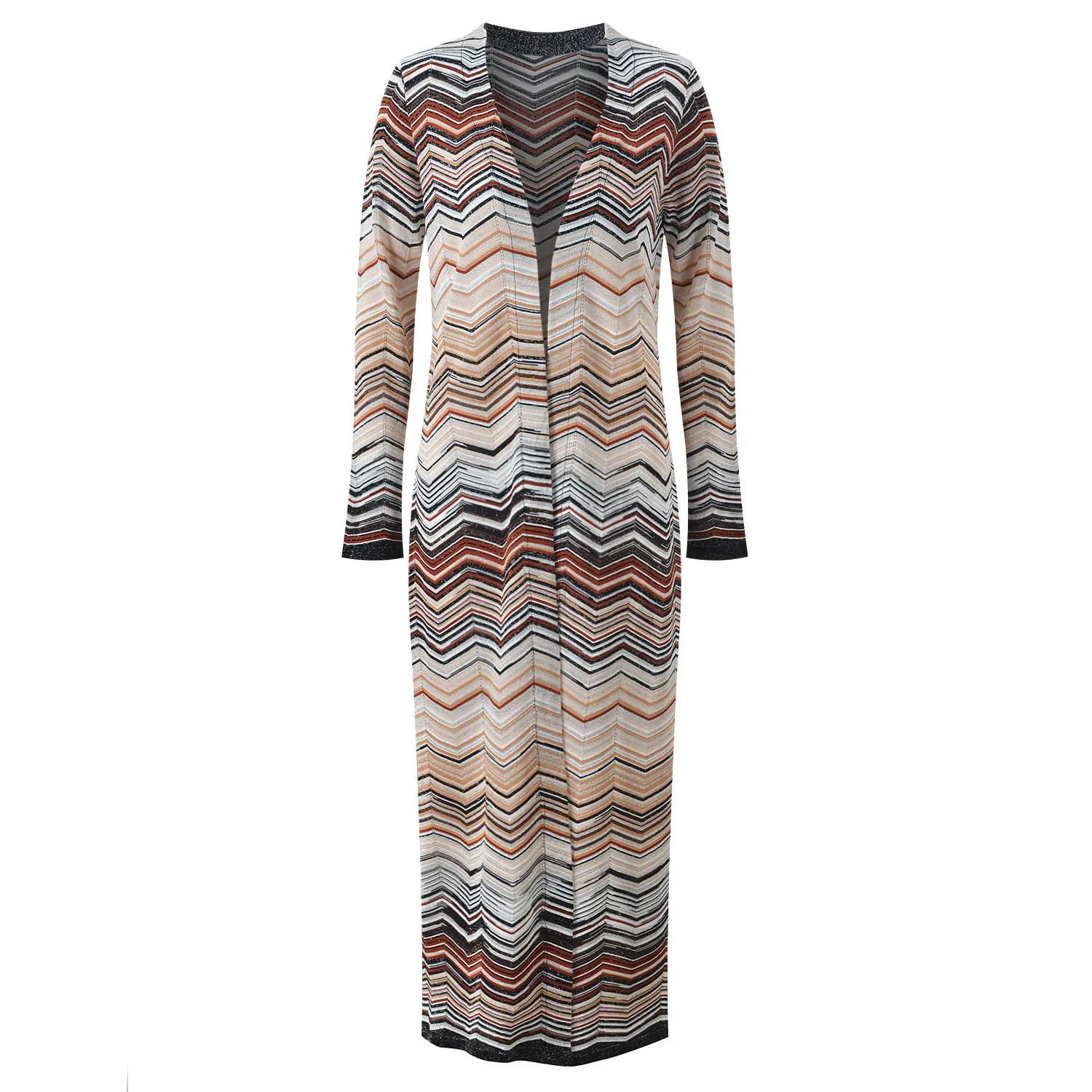 MARIA – Nouvelle collection été : Ensemble 3 pièces décontracté avec cardigan long à rayures dégradé
