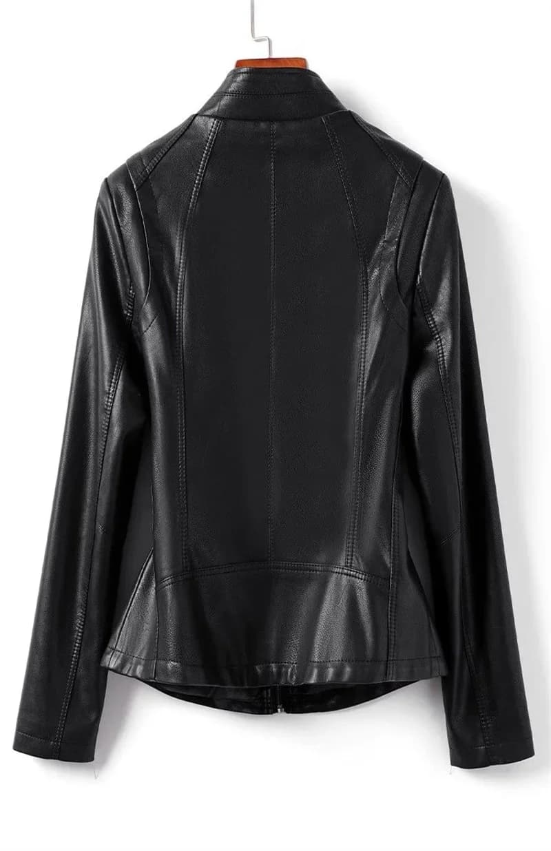 Nouveau printemps automne femmes manteau de peau de mouton 2025 cuir veste coréenne femme col montan