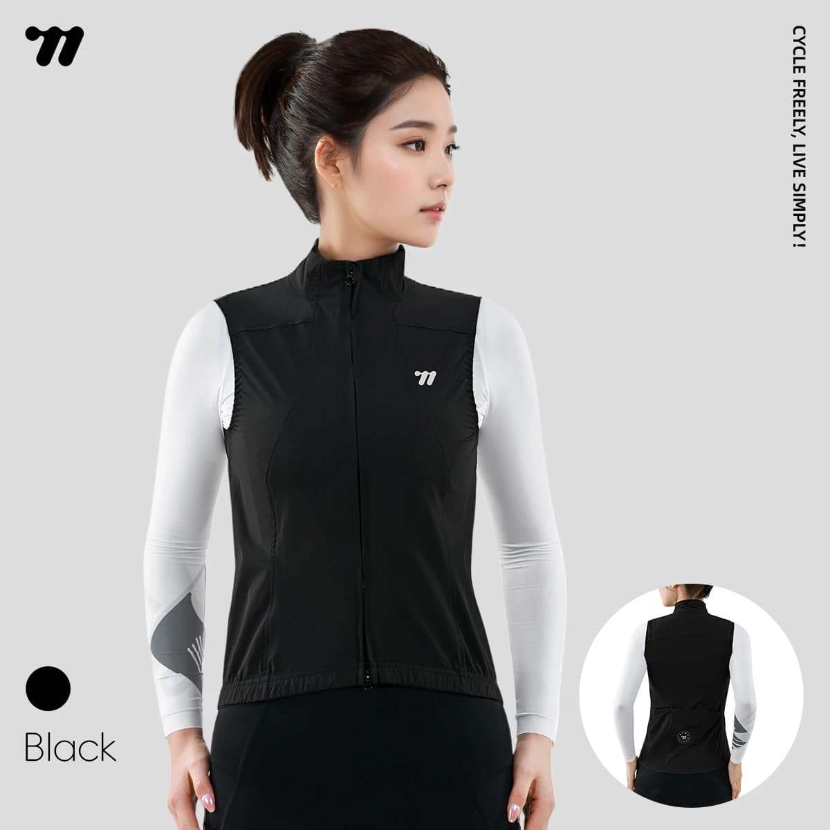 WEST BIKING – gilet de cyclisme coupe-vent pour femmes, avec fermetures éclair bidirectionnelles, co