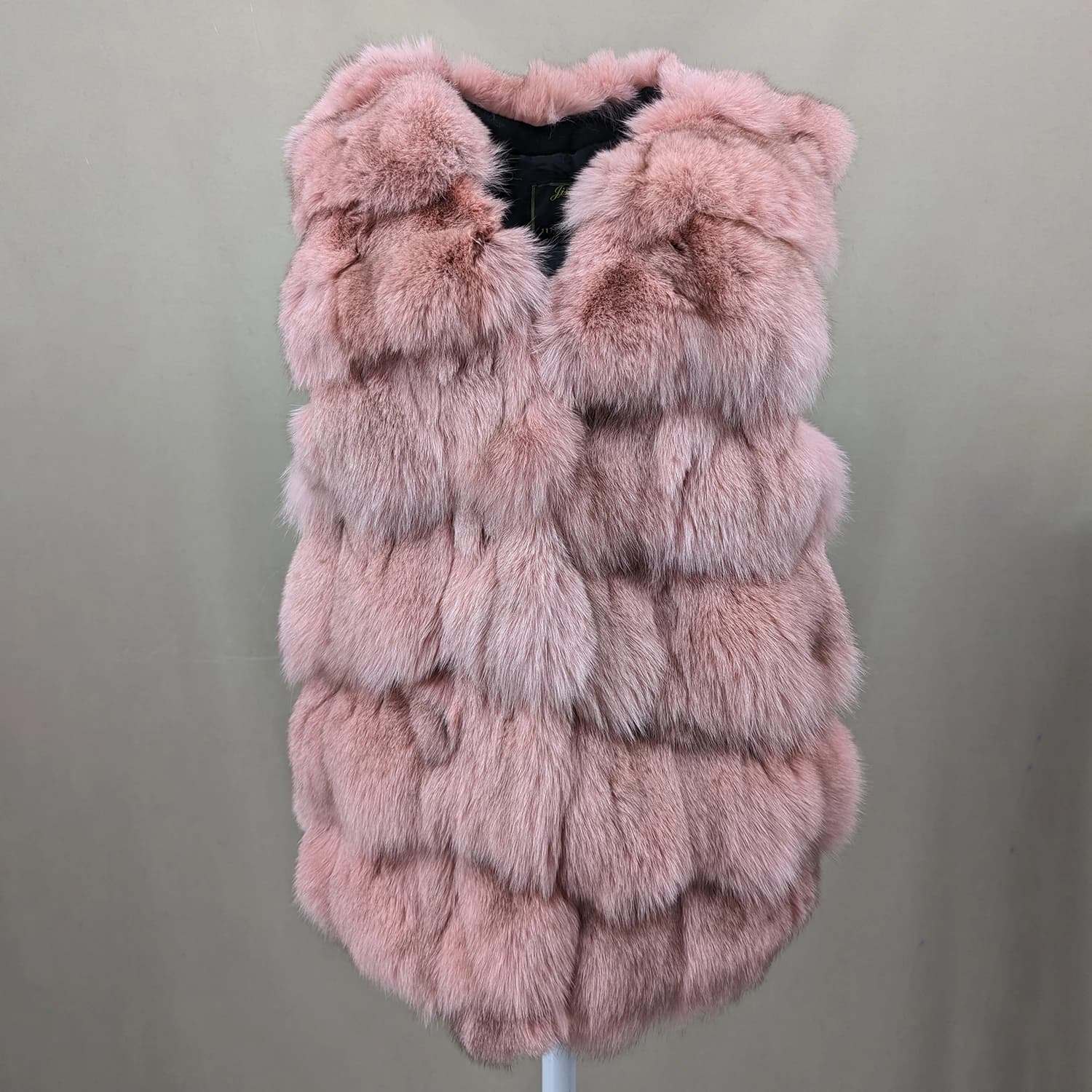Gilet en fourrure de renard naturelle pour femme, vêtement d'extérieur d'hiver, sans manches, en pet