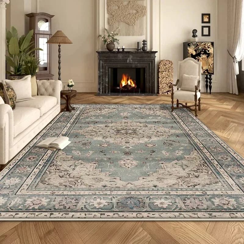 Grand tapis bohème rétro pour salon, chambre à coucher, canapé, Table basse, antidérapant, facile à 