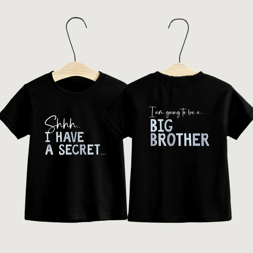 T-shirt « Grand frère » - J'ai un secret - Cadeau d'annonce de grossesse « Grand frère » - Je vais ê