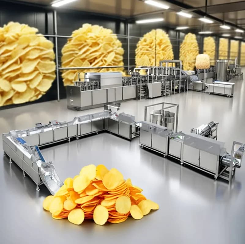 Ligne de production industrielle automatique personnalisée de copeaux de frites et de pommes de terr