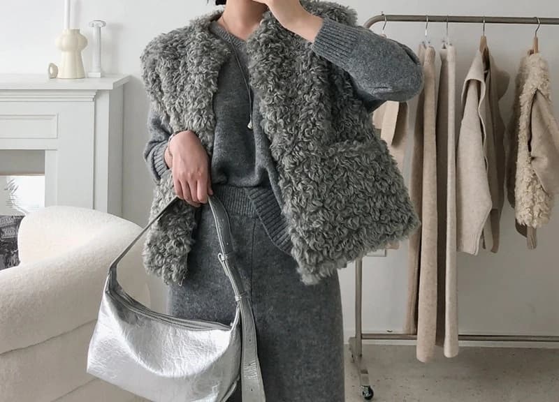 Veste gilet polyvalente de Style doux pour femmes, avec épaule Camisole, automne et hiver