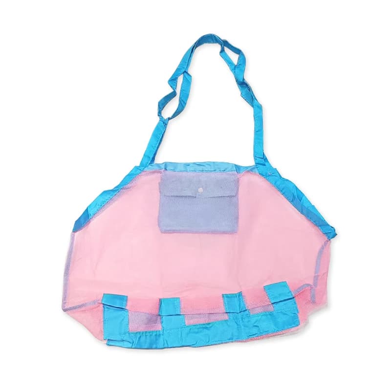 Sac de plage portatif en maille, sac de rangement de jouets, grand sac en maille, sac de plage de vo