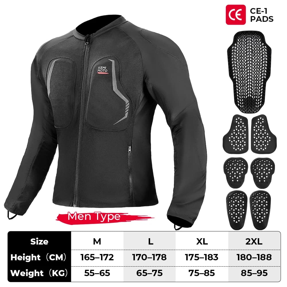 Blouson de protection respirant en maille avec 7 protections CE pour hommes et femmes, équipement mo