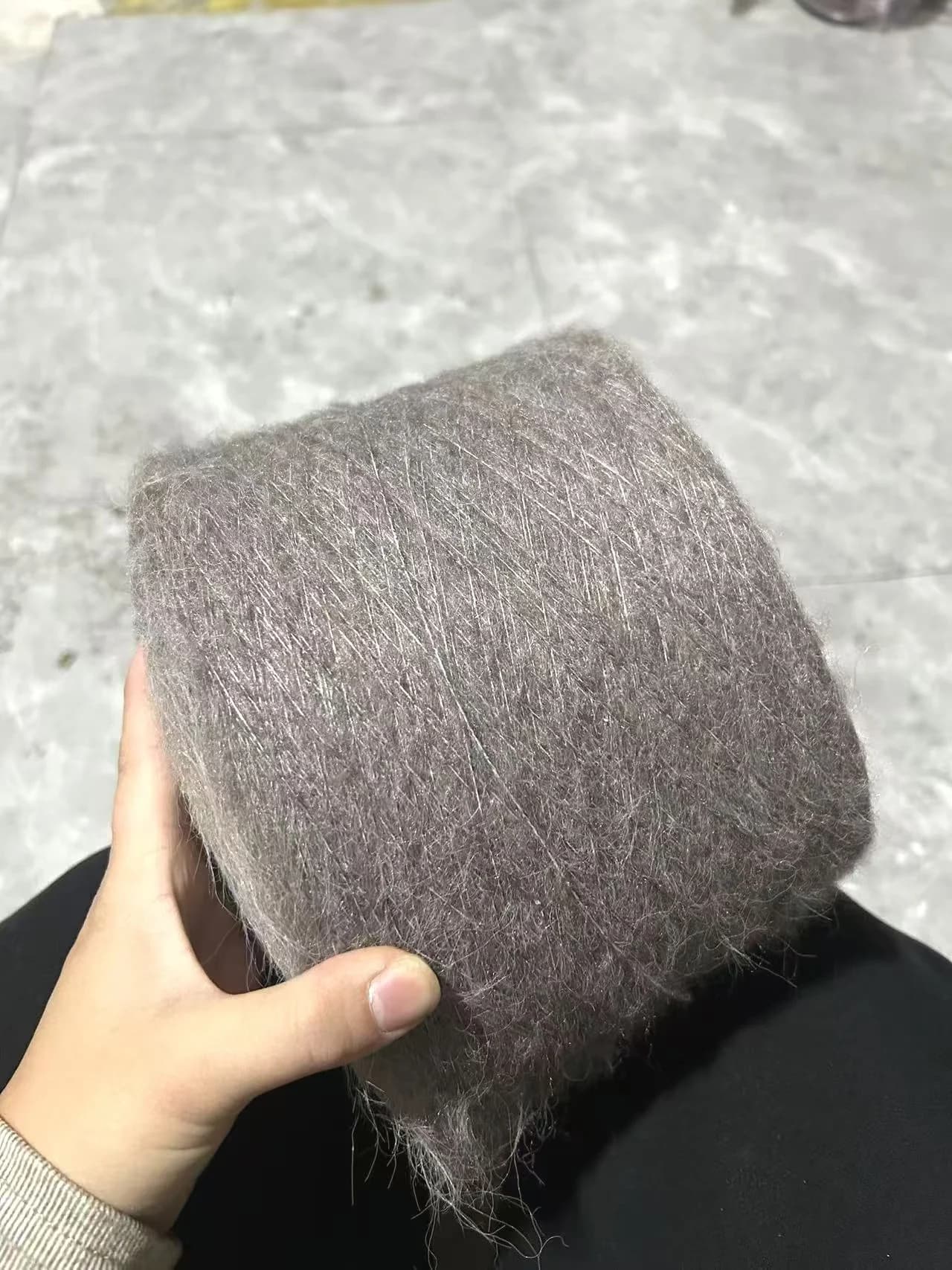 Fil de laine Angora pour tricoter, 500g/boule, fils de Crochet gonflés en peluche, cheveux longs, br