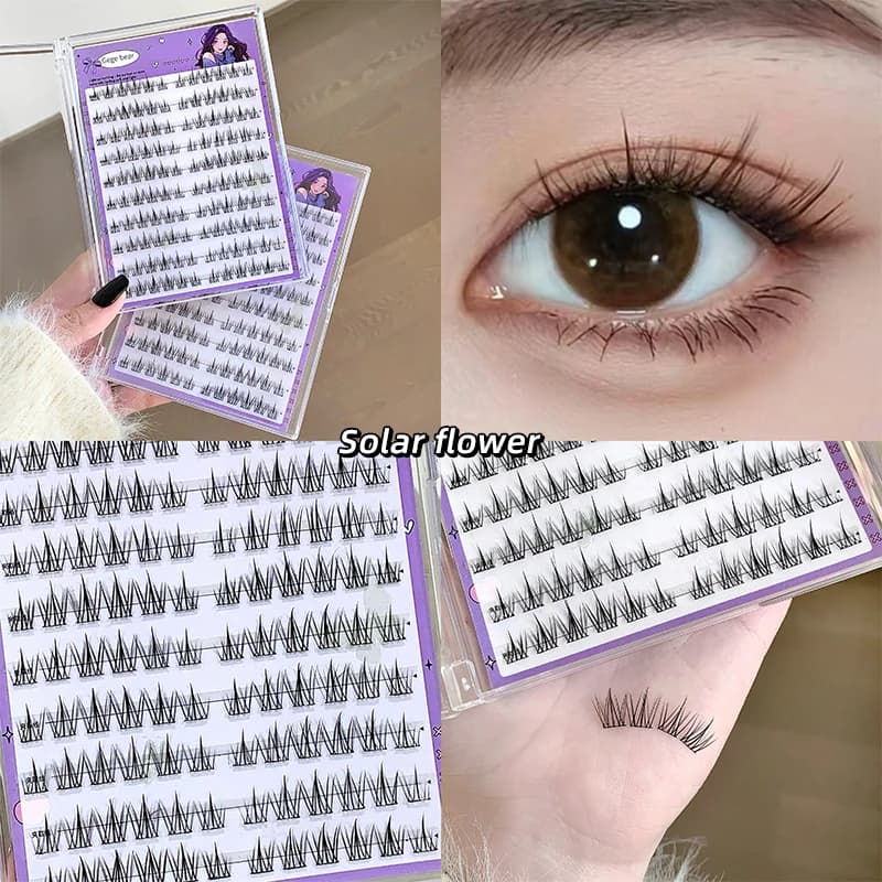 Faux cils Gege "Bear Non Glue": Sunflower, Trilogy Big Eye, naturels, sans colle, faciles à poser