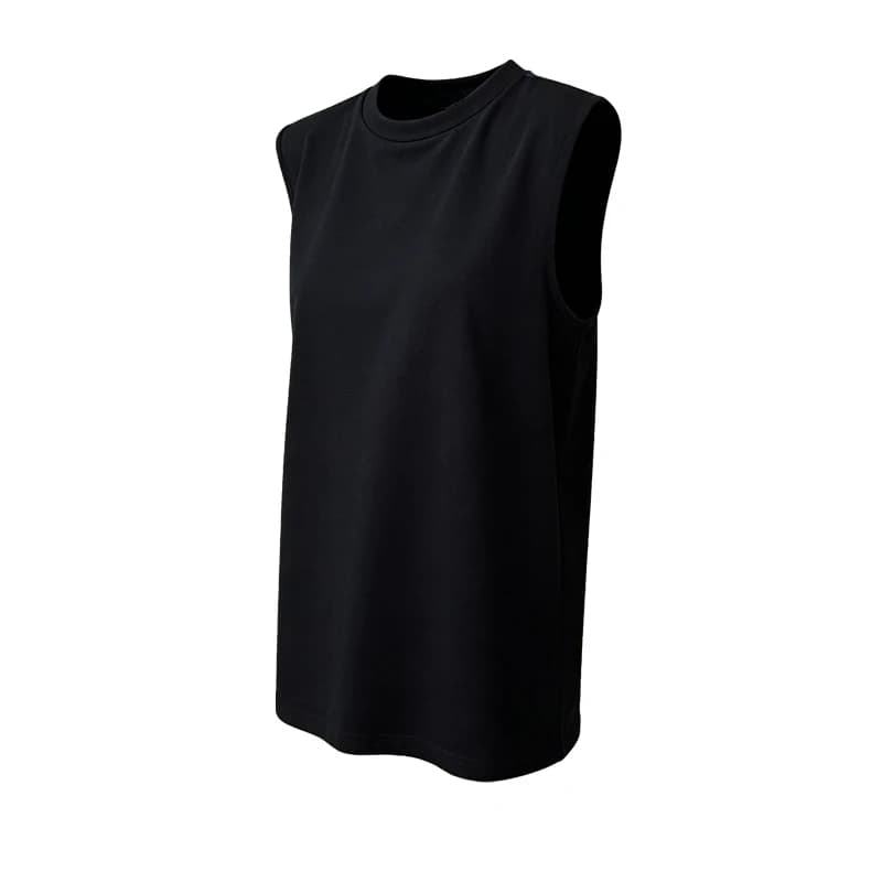Vêtements pour femmes T-shirt sans manches été coupe ample gilet col rond débardeur confortable resp