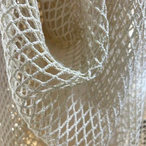 Tissu de filet de pêche en coton et lin, grande maille, diamant, arrière-plan de tir, bricolage créa