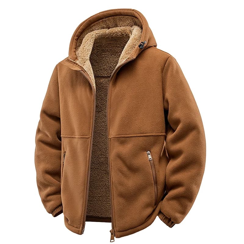 Veste d'hiver en laine d'agneau pour hommes et femmes, Cardigan doublé en peluche de couleur Pure, s