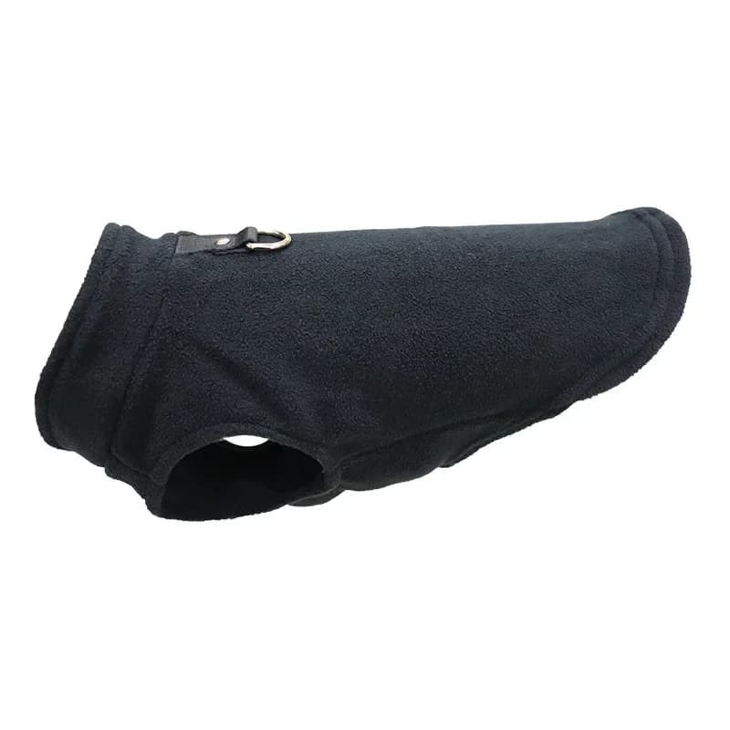Gilet en polaire doux pour chien et chat avec anneau en D pour laisse, manteau chaud d'hiver, vêteme