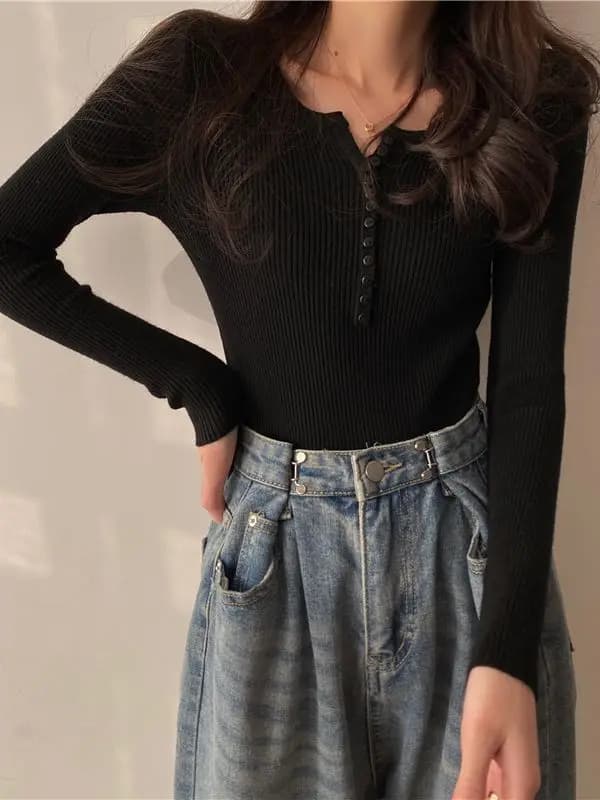 Pull Femme 2026 – Chandail Tricoté Chic et Doux à Col Rond, Couleur Unie, Coupe Slim, Idéal pour l'A