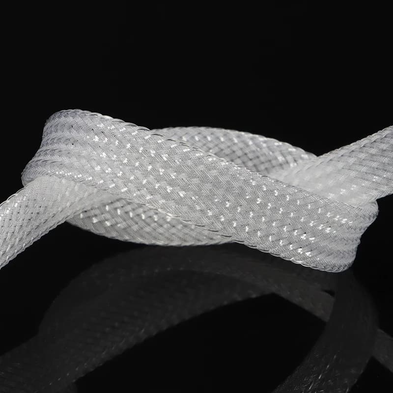 Tube en maille tressée de 2mm, maille en Nylon peau de serpent, haute densité PET rétractable, antic