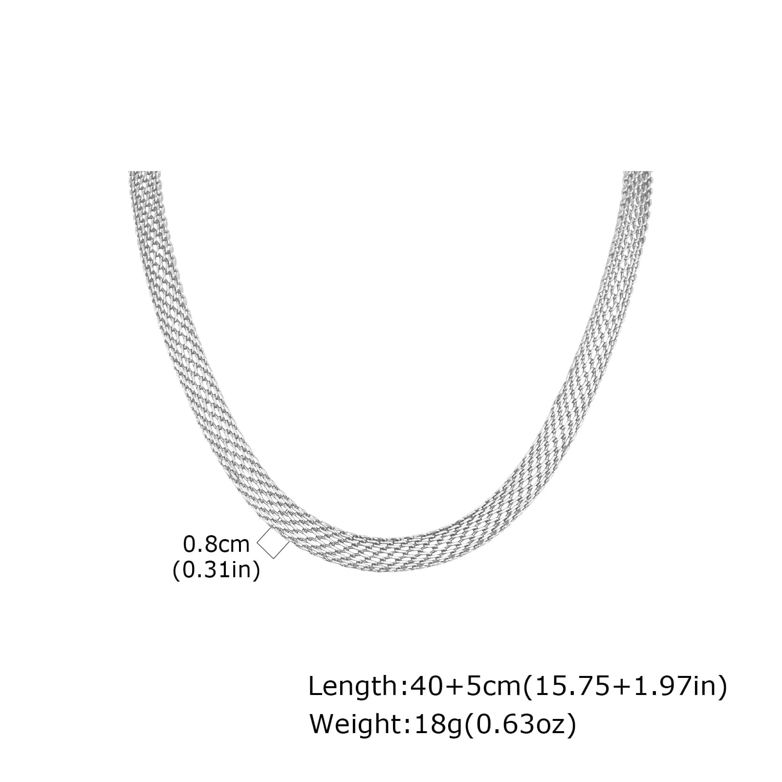 Collier ras du cou en maille Vintage pour femmes, colliers à chaîne épaisse en acier inoxydable, cad