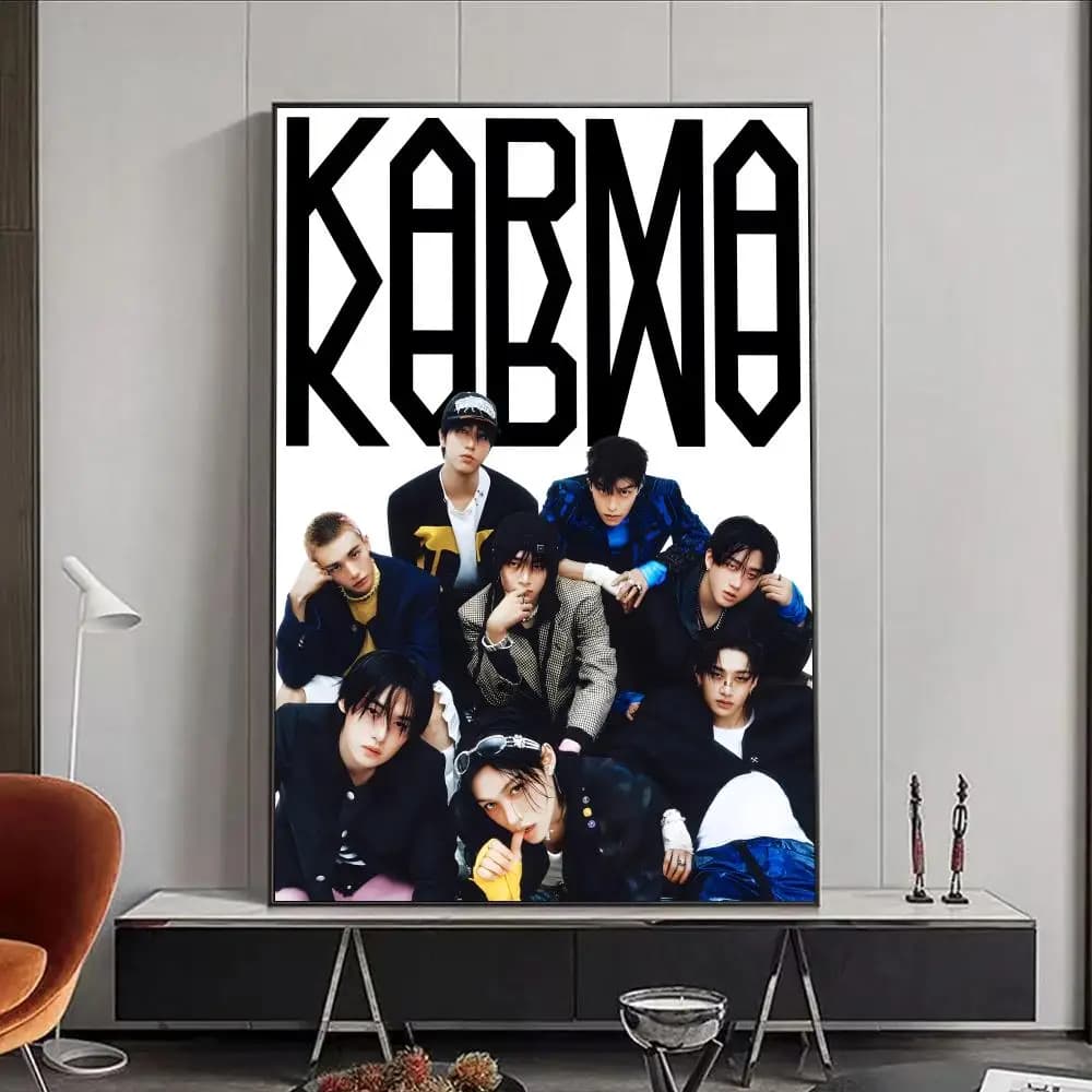 KPOP – affiche KARMA HD auto-adhésive, imperméable, Art mural, idéal pour la maison, le bureau, la d