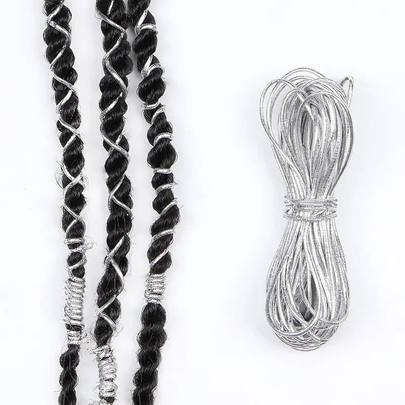 Tresses de cheveux tressées africaines, accessoires pour dreadlock, argent, or, décoration, style mi