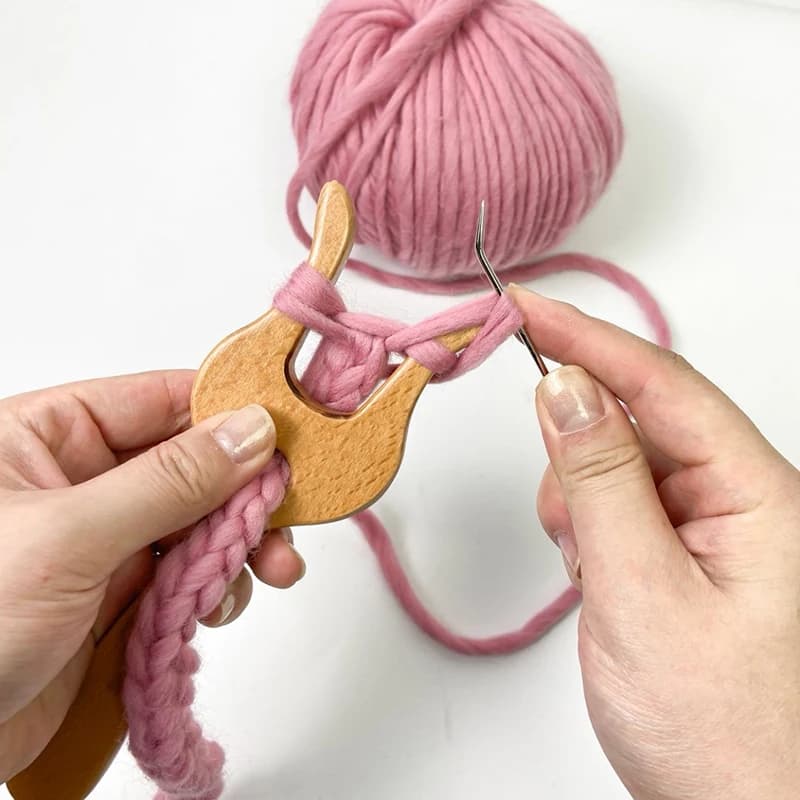 Fourchette Tressée en Bois pour Débutants, Accessoire Incurvé, pour Tressage