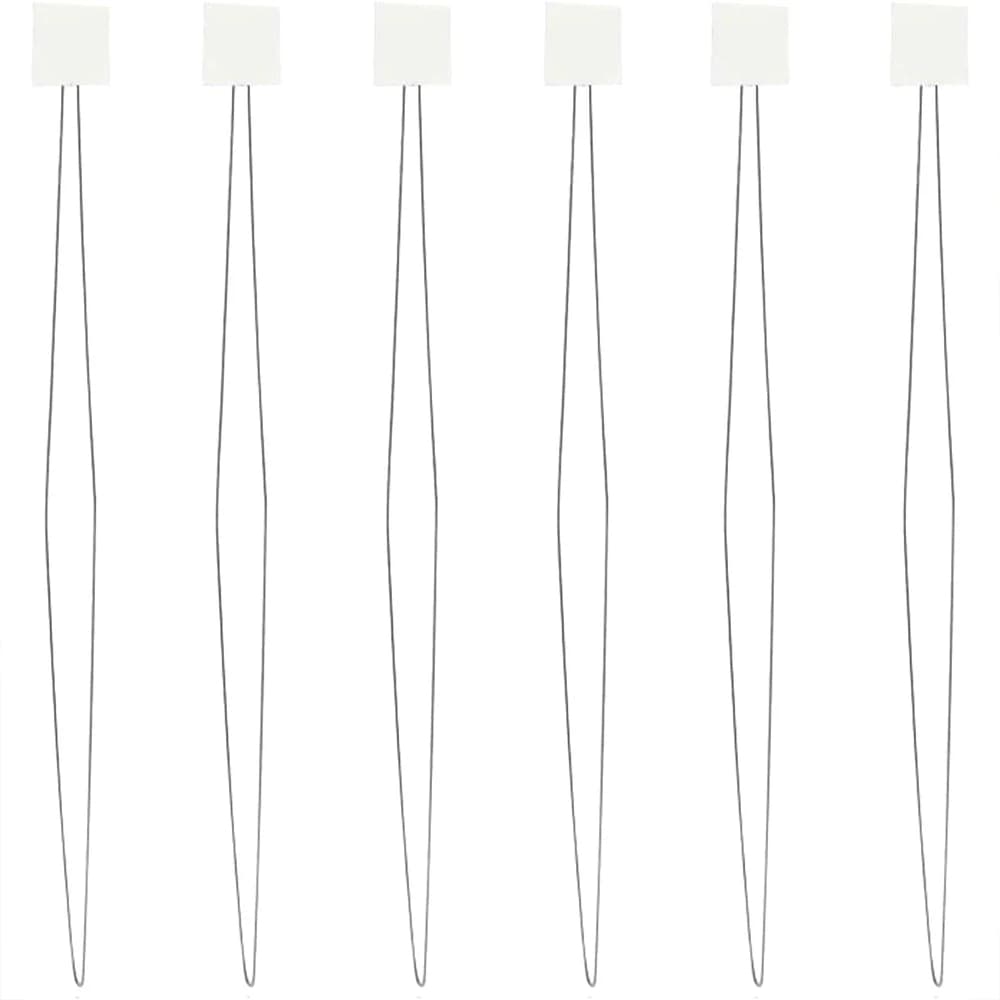 6/12 pièces Enfile-aiguilles longs en acier inoxydable de 21 cm pour broderie au point de croix, out