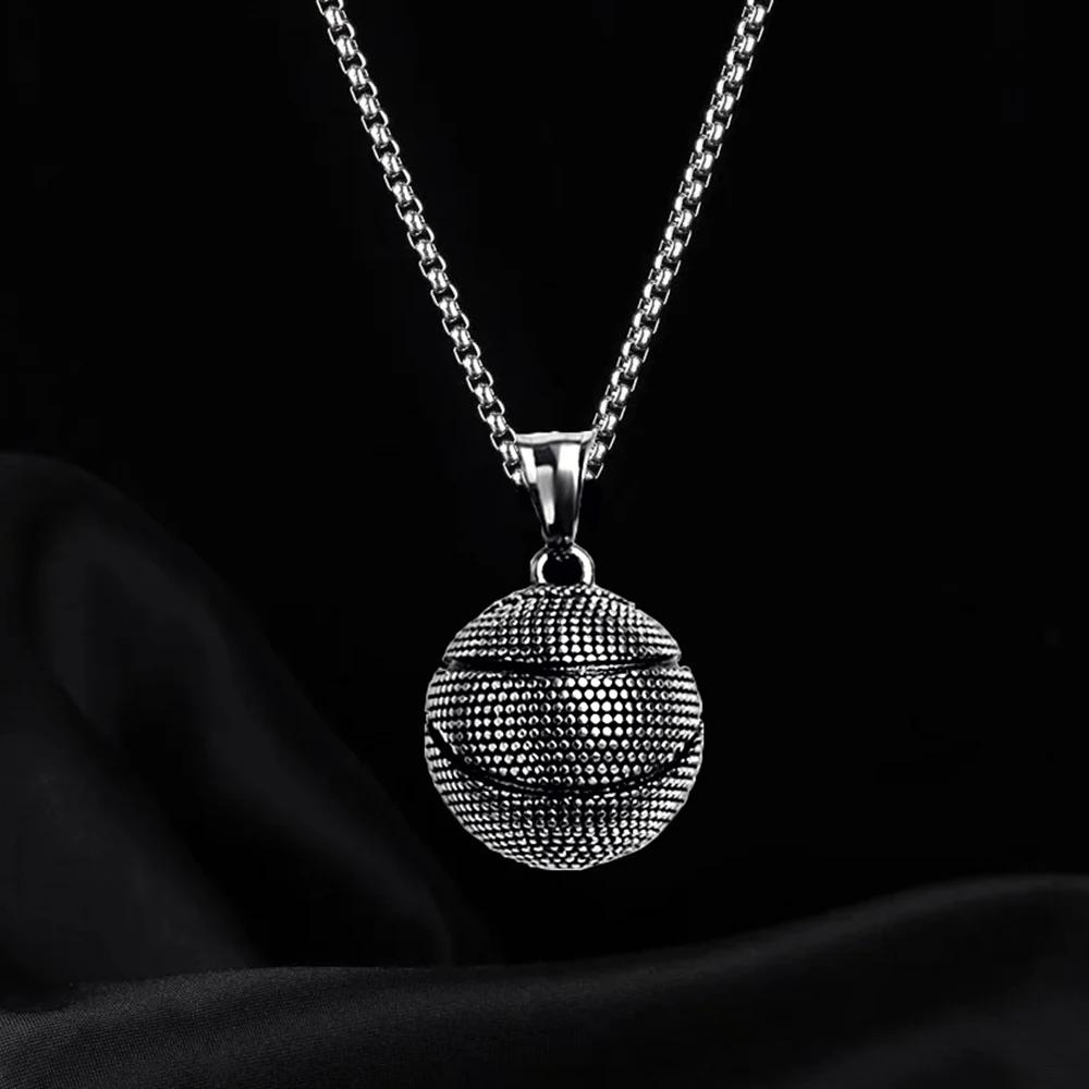 Pendentif basket-ball pour hommes, nouveau Style sportif, chaîne en acier inoxydable, mode Hip Hop, 