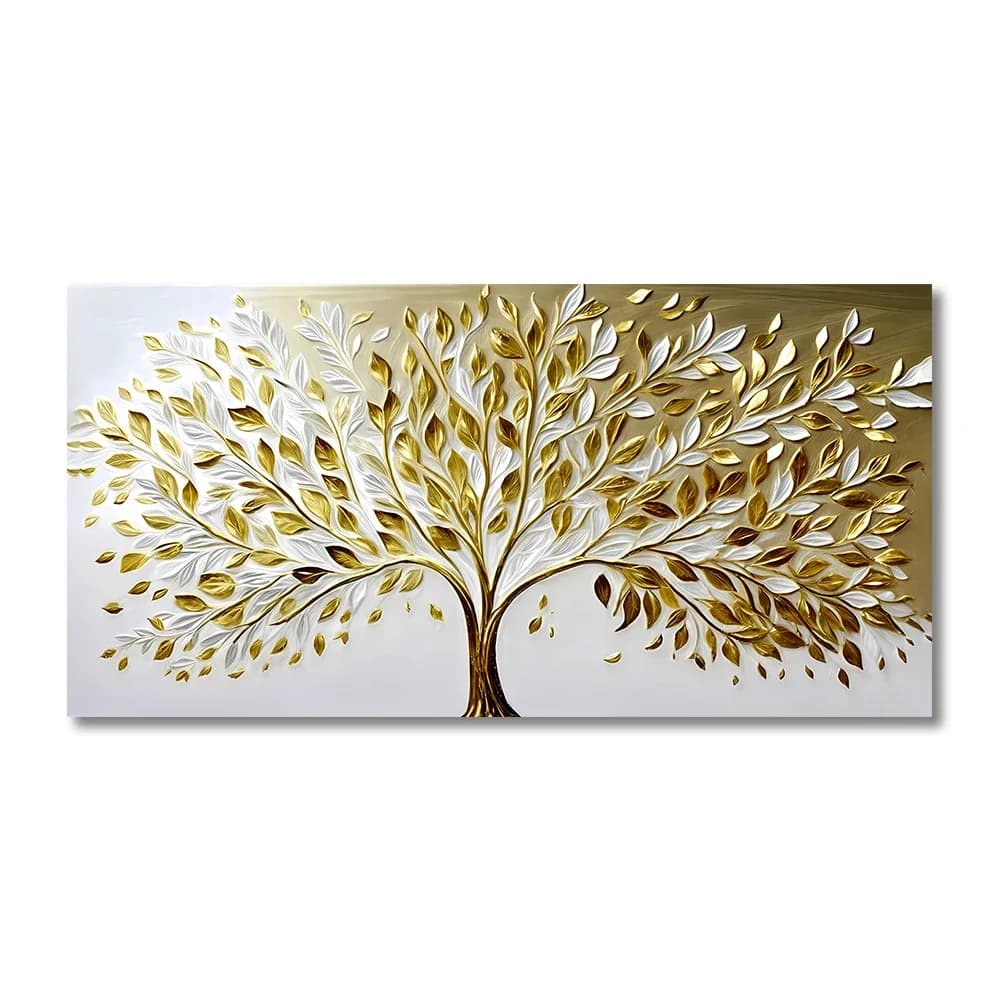 Affiche et imprimés d'arbre de vie coloré, peinture sur toile d'art de paysage abstrait moderne, tab
